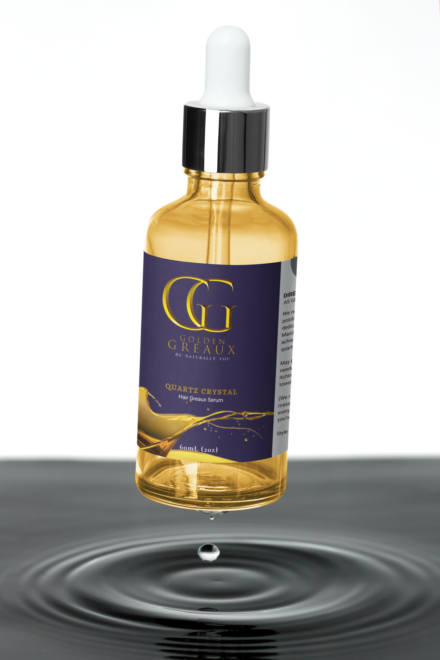 Genuine QUARTZ CRYSTAL infused Hair Greaux Serum / 60mL